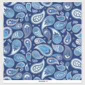 Paisley Pattern - Blue and Silver Sticker (Vel)