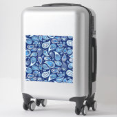 Paisley Pattern - Blue and Silver Sticker (Koffer)