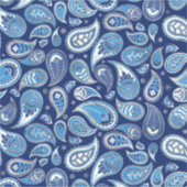 Paisley Pattern - Blue and Silver Sticker (Voorkant)