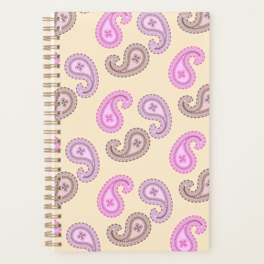 Paisley Pattern Boho Small Size Planner (Voorkant)