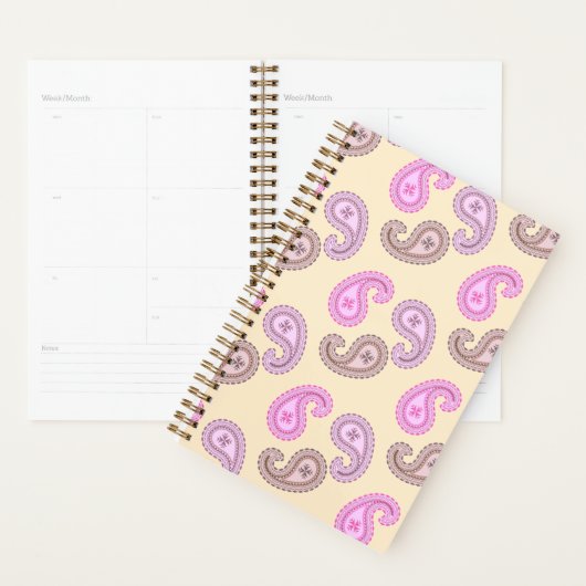 Paisley Pattern Boho Small Size Planner (Display)