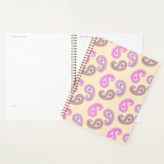 Paisley Pattern Boho Standard Size Planner (Display)