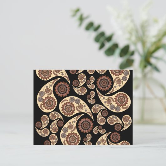 Paisley Pattern Briefkaart (Staand voorkant)