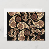 Paisley Pattern Briefkaart (Voorkant / Achterkant)