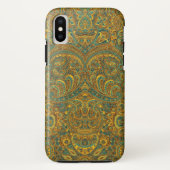 Paisley Pattern Brown 7 Green Tones Case-Mate iPhone Case (Achterkant)