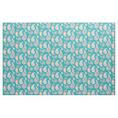 Paisley Pattern Coral Blauwgroen Grey Stof (Yard (91,4 cm))