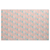Paisley Pattern Coral Blauwgroen Grey Stof (Yard (91,4 cm))