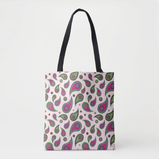 Paisley Pattern Design Canvas tassen (Voorkant)
