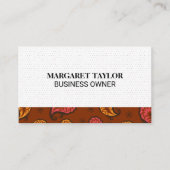 Paisley Pattern | Dot Pattern Visitekaartje (Voorkant)