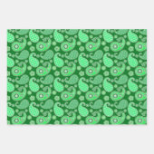 Paisley Pattern, Emerald, Burgundy & Oranje Inpakpapier Vel (Voorkant)