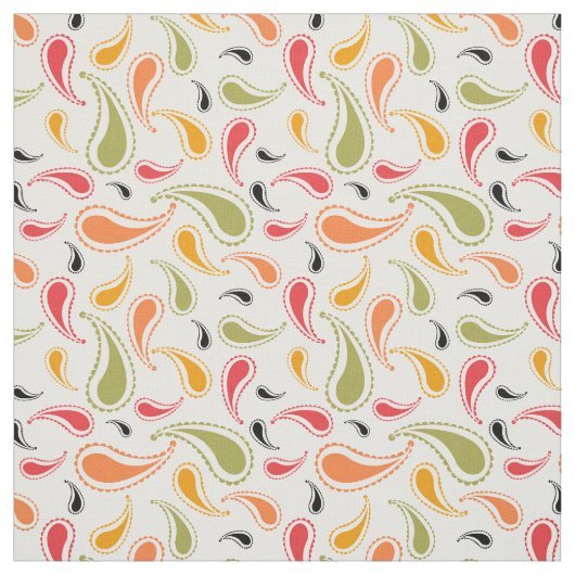 Paisley Pattern Fabric | Afdrukken van Cute Paisle Stof (Swatch)