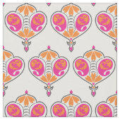 Paisley Pattern Fabric | Roze Paisley Print Stof (Close Up)