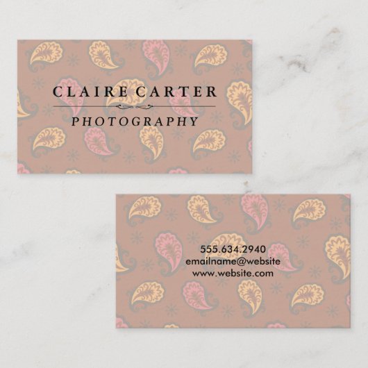 Paisley Pattern | Fotograaf Visitekaartje (Voorkant / Achterkant)