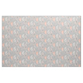 Paisley Pattern Gray and Coral Stof (Yard (91,4 cm))