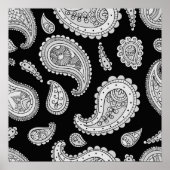 Paisley Pattern - Gray Poster (Voorkant)