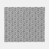 Paisley Pattern, Grey, Black and White Fleece Bl (Voorkant (Horizontaal))