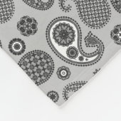 Paisley Pattern, Grey, Black and White Fleece Bl (Hoek)