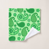 Paisley Pattern, Jade and Emerald Green Bad Handdoek (Wasdoekje)
