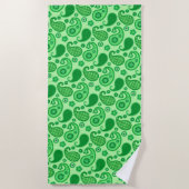 Paisley Pattern, Jade and Emerald Green Strandlaken (Voorkant)