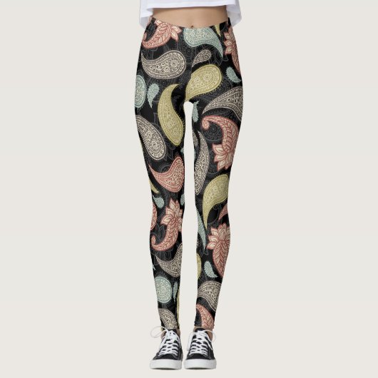 Paisley Pattern  Leggings (Voorkant)