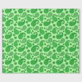Paisley Pattern, Limoen and Emerald Green Cadeaupapier (Vlak)