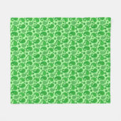 Paisley Pattern, Limoen and Emerald Green Fleece B Deken (Voorkant (Horizontaal))