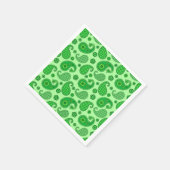 Paisley Pattern, Limoen and Emerald Green Servet (Hoek)