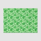 Paisley Pattern, Limoen and Emerald Green Tissuepapier (Voorkant)