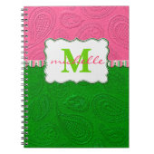 Paisley Pattern Monogram Notitieboek (Voorkant)