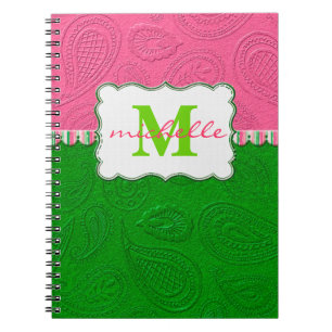 Paisley Pattern Monogram Notitieboek