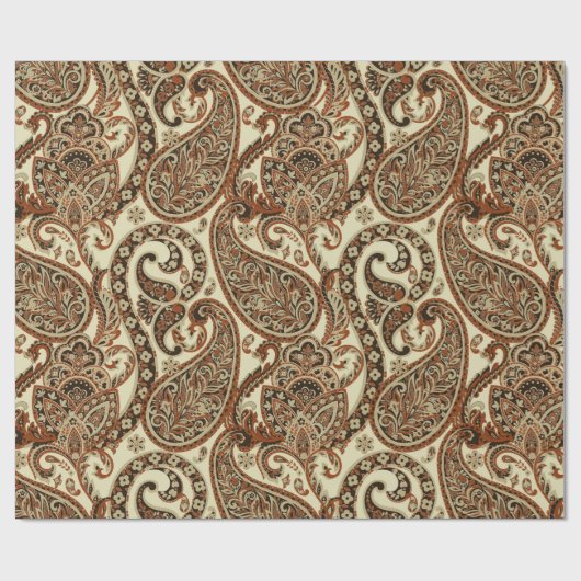 Paisley Pattern. Naadloze Aziatische textielachter Cadeaupapier (Vlak)