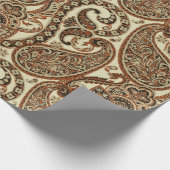 Paisley Pattern. Naadloze Aziatische textielachter Cadeaupapier (Hoek)