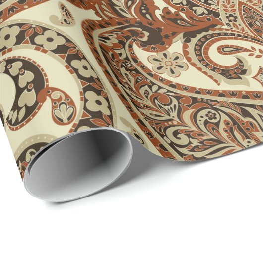 Paisley Pattern. Naadloze Aziatische textielachter Cadeaupapier (Rol Hoek)