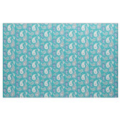 Paisley Pattern Navy Blue Blauwgroen Grey Stof (Yard (91,4 cm))