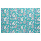 Paisley Pattern Navy Blue Blauwgroen Grey Stof (Fat Quarter)