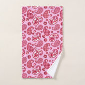 Paisley Pattern, Peppermint Pink and White Bad Handdoek (Handdoek)