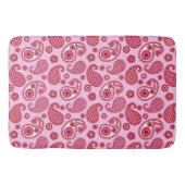 Paisley Pattern, Peppermint Pink and White Badmat (Voorkant)