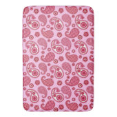 Paisley Pattern, Peppermint Pink and White Badmat (Voorkant Verticaal)