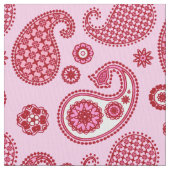 Paisley Pattern, Peppermint Pink and White Stof (Close Up)