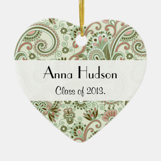 Paisley Pattern, Persian Paisley, Afstuderen Keramisch Ornament (Voorkant)