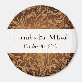 Paisley Pattern, Persian Paisley, Bat Mitzvah Magneet (Voorkant)