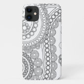 Paisley Pattern, Persian Paisley, Black and White Case-Mate iPhone Case (Achterkant)