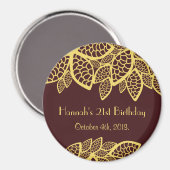 Paisley Pattern, Persian Paisley, Boteh, Birthday Magneet (Voorkant / Achterkant)