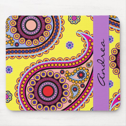 Paisley Pattern, Persian Paisley, Boteh, Jouw naam Muismat (Voorkant)