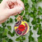 Paisley Pattern, Persian Paisley, Boteh, Monogram Sleutelhanger (Hand)