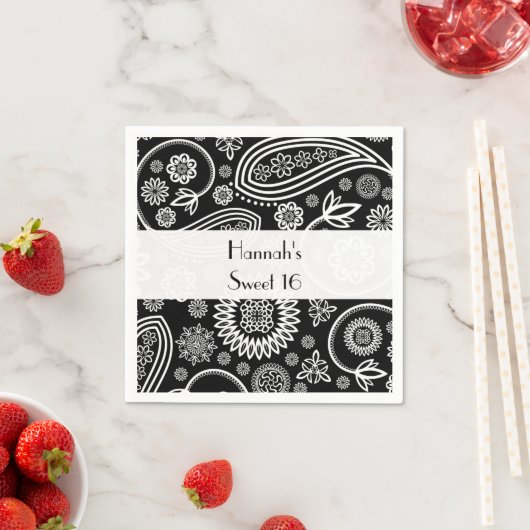 Paisley Pattern, Persian Paisley, Boteh, Sweet 16 Servetten (Insitu)