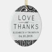 Paisley Pattern, Persian Paisley, Boteh, Wedding Keramisch Ornament (Rechts)