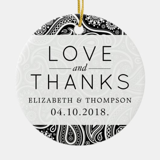 Paisley Pattern, Persian Paisley, Boteh, Wedding Keramisch Ornament (Voorkant)