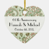 Paisley Pattern, Persian Paisley, Jubileum Keramisch Ornament (Voorkant)