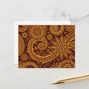 Paisley Pattern, Persian Paisley, Oriental Paisley Briefkaart